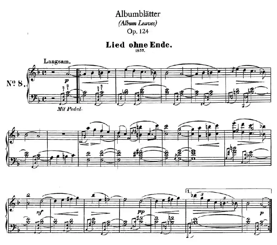 Albumblätter Op.124（纪念册页）（No.8）