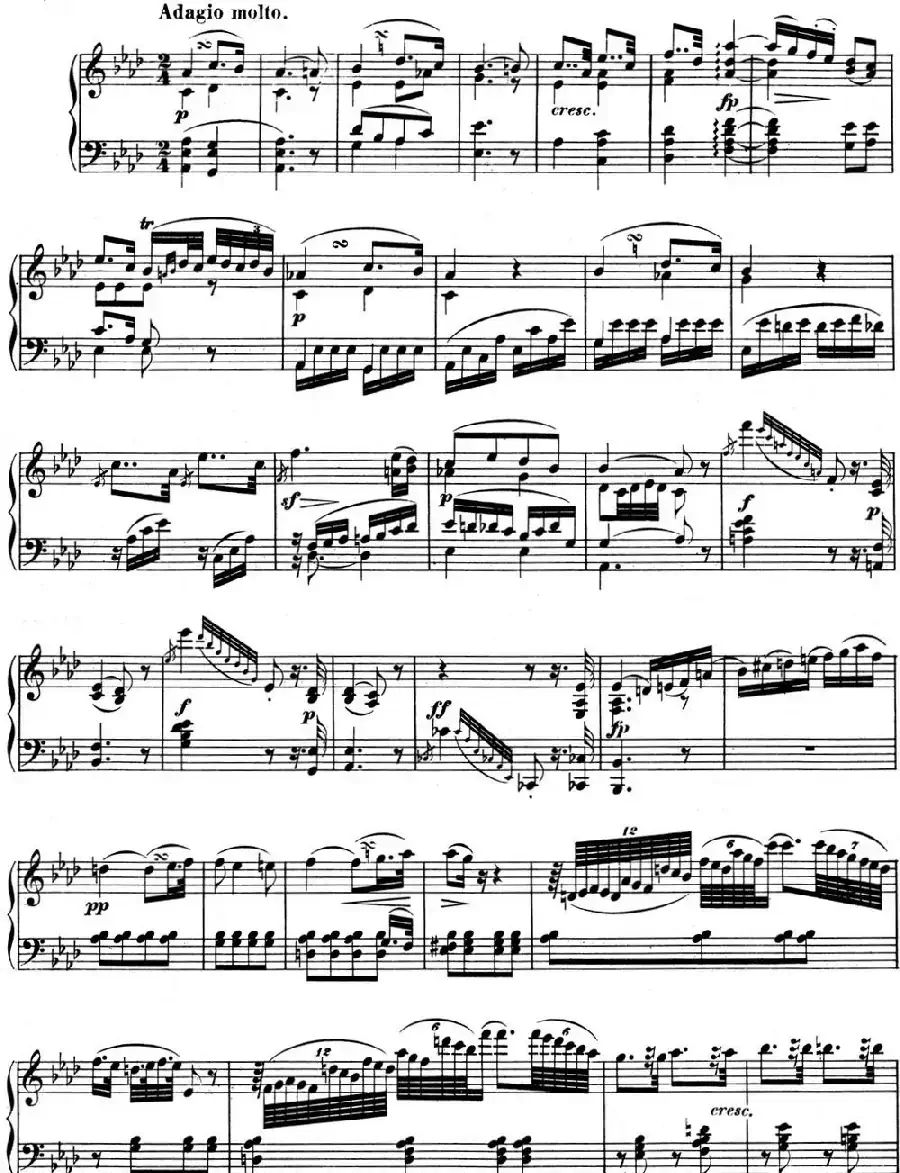 贝多芬钢琴奏鸣曲05 c小调 Op.10 No.1 C minor