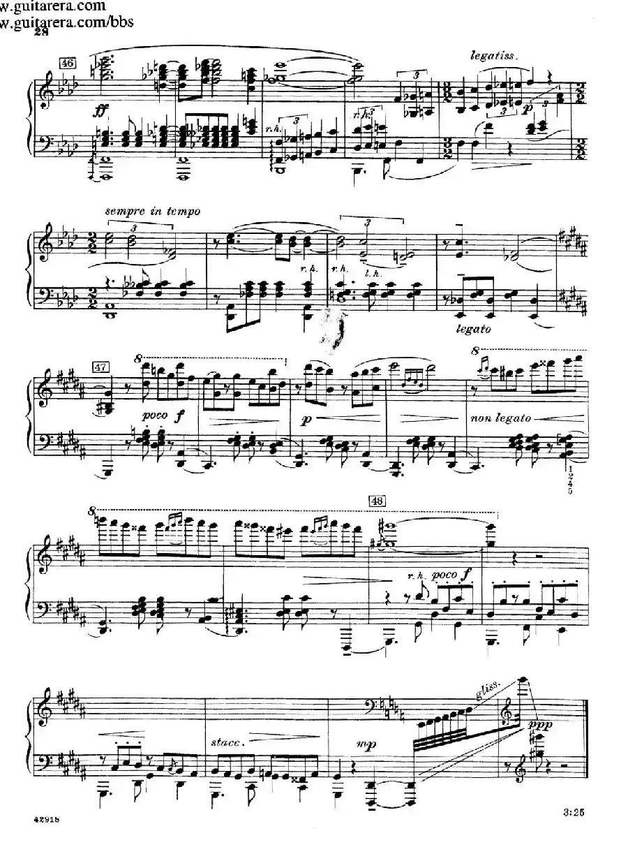 Souvenirs Op.28（纪念曲5. 踌躇的探戈）