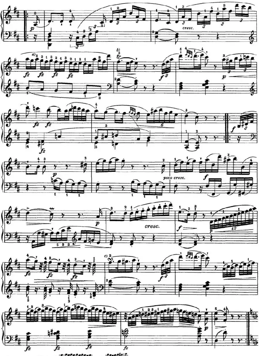 海顿 钢琴奏鸣曲 Hob XVI 42 in D major