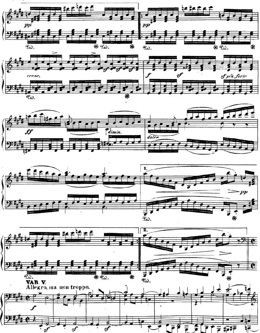 贝多芬钢琴奏鸣曲30 E大调 Op.109 E major