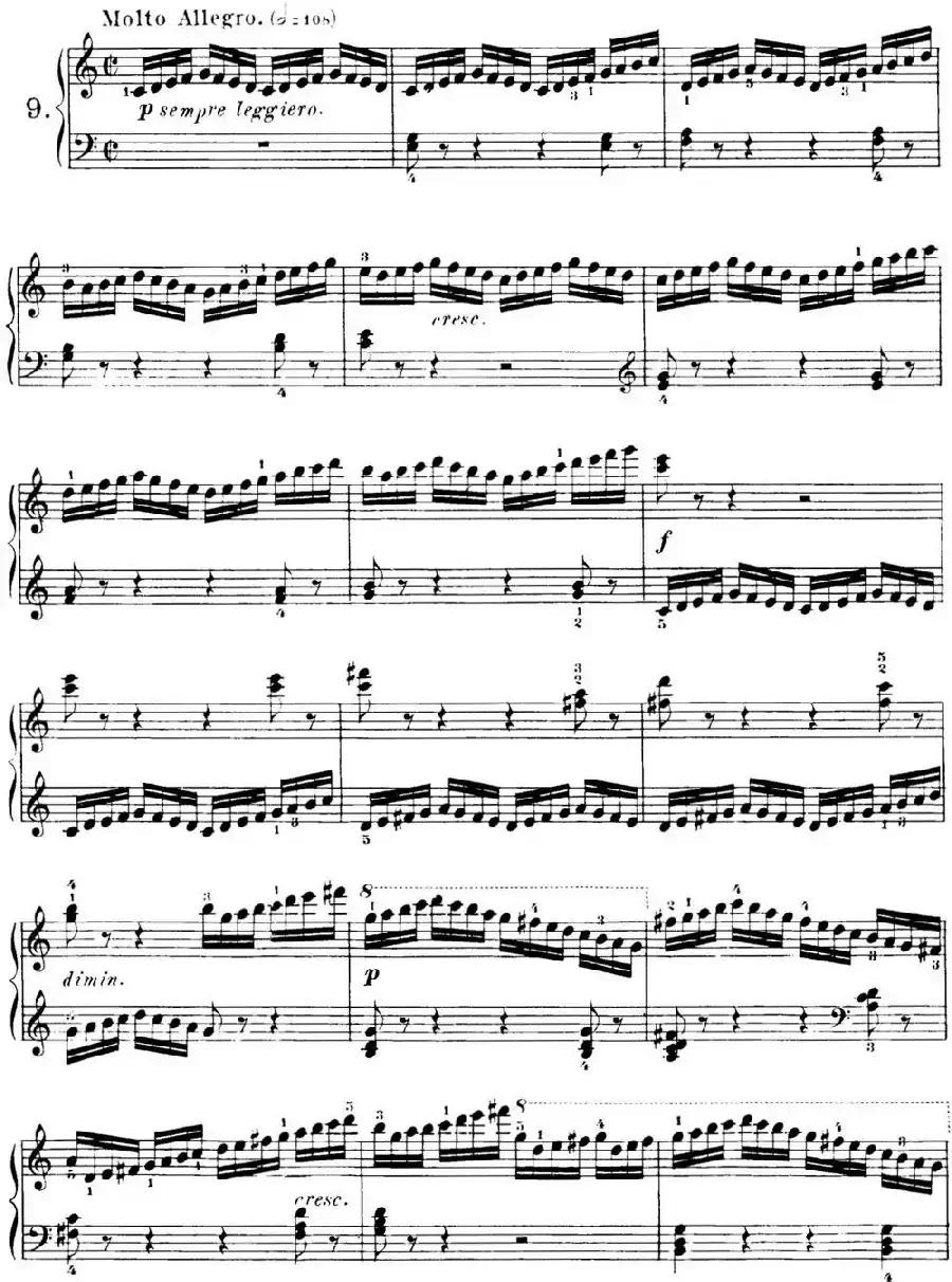 40首车尔尼Op.299钢琴快速练习曲（NO.9）