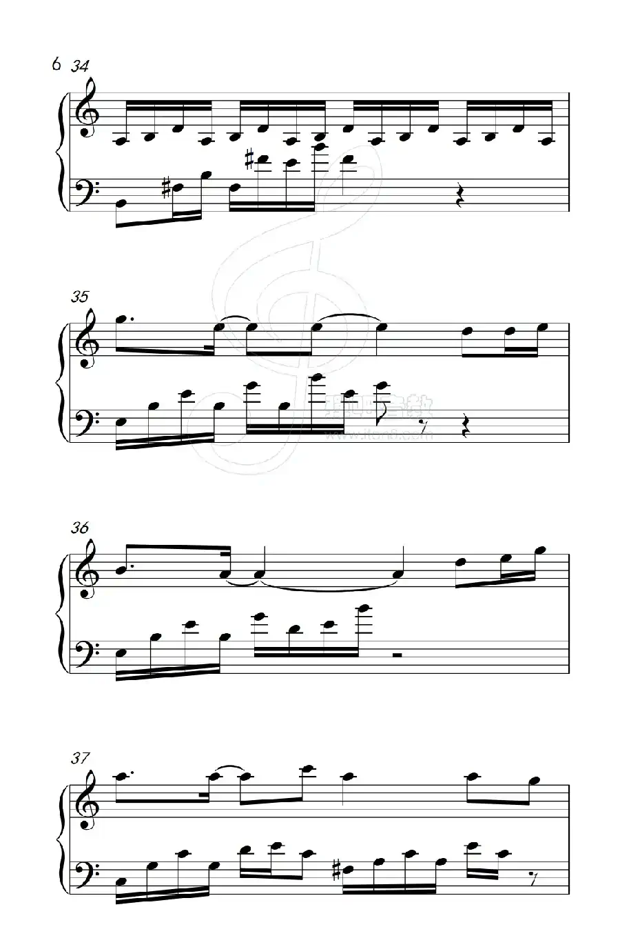 吻别（《弹吧音教》制谱版）