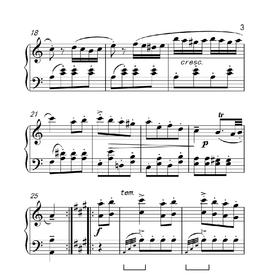 A大调钢琴奏鸣曲（土耳其风格的回旋曲）