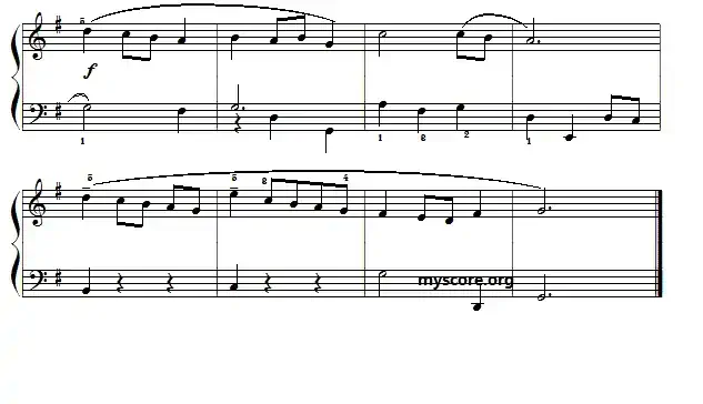 巴赫初级钢琴曲之四：小步舞曲