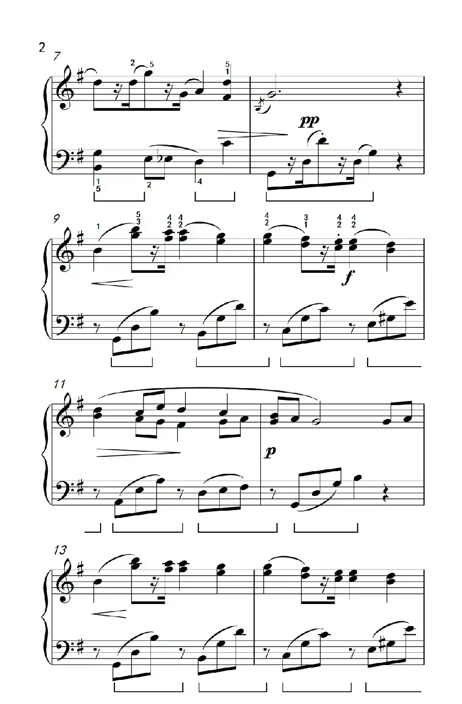 幽默曲（约翰·汤普森 成人钢琴教程 第三册）