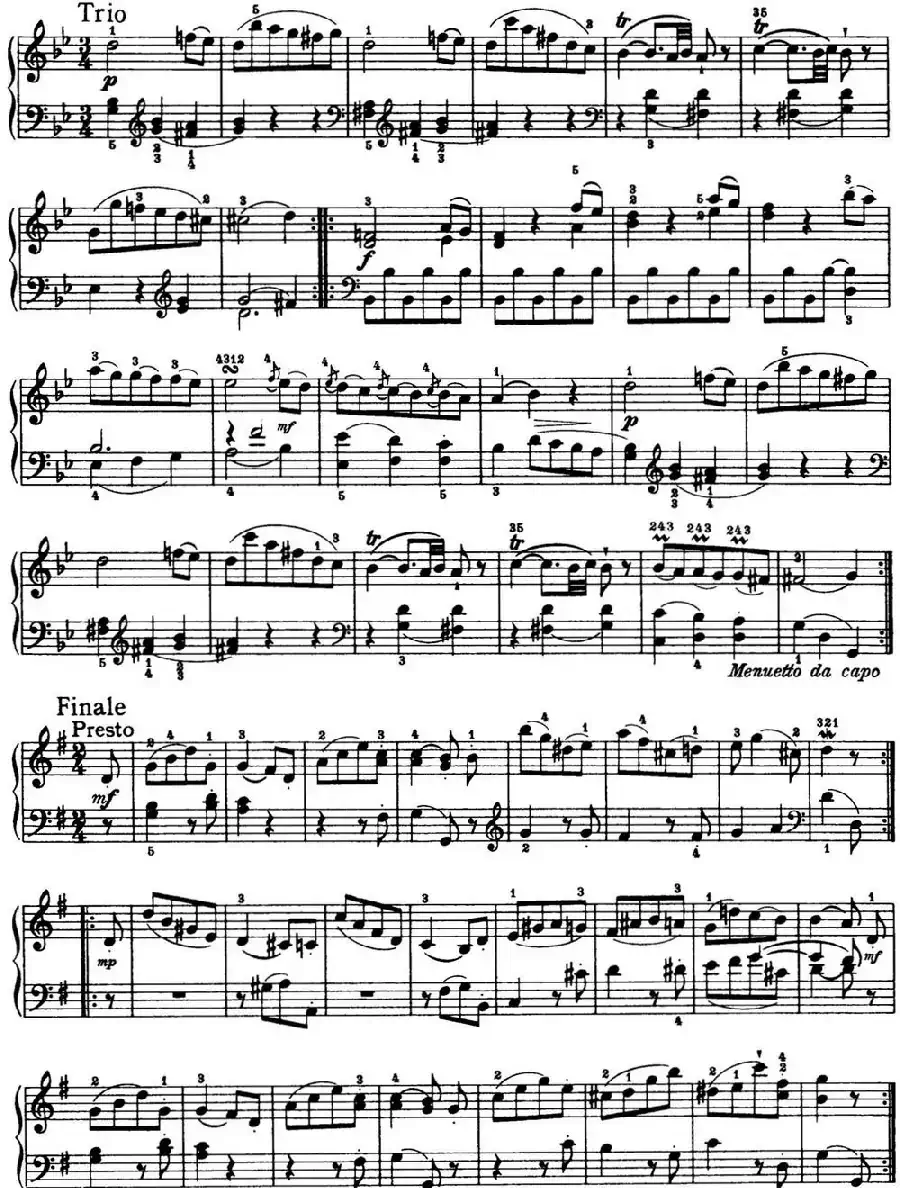 海顿 钢琴奏鸣曲 Hob XVI 27 in G major