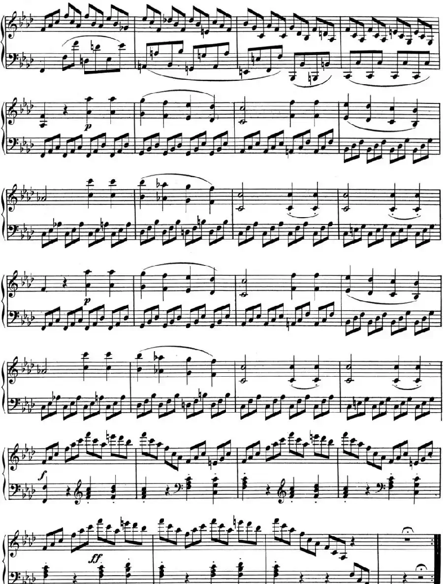 贝多芬钢琴奏鸣曲01 f小调 Op.2 No.1 F minor