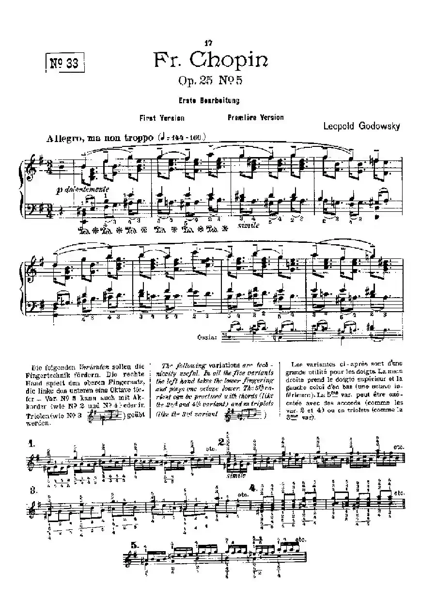 53首以肖邦练习曲为素材而作的练习曲（No.33）