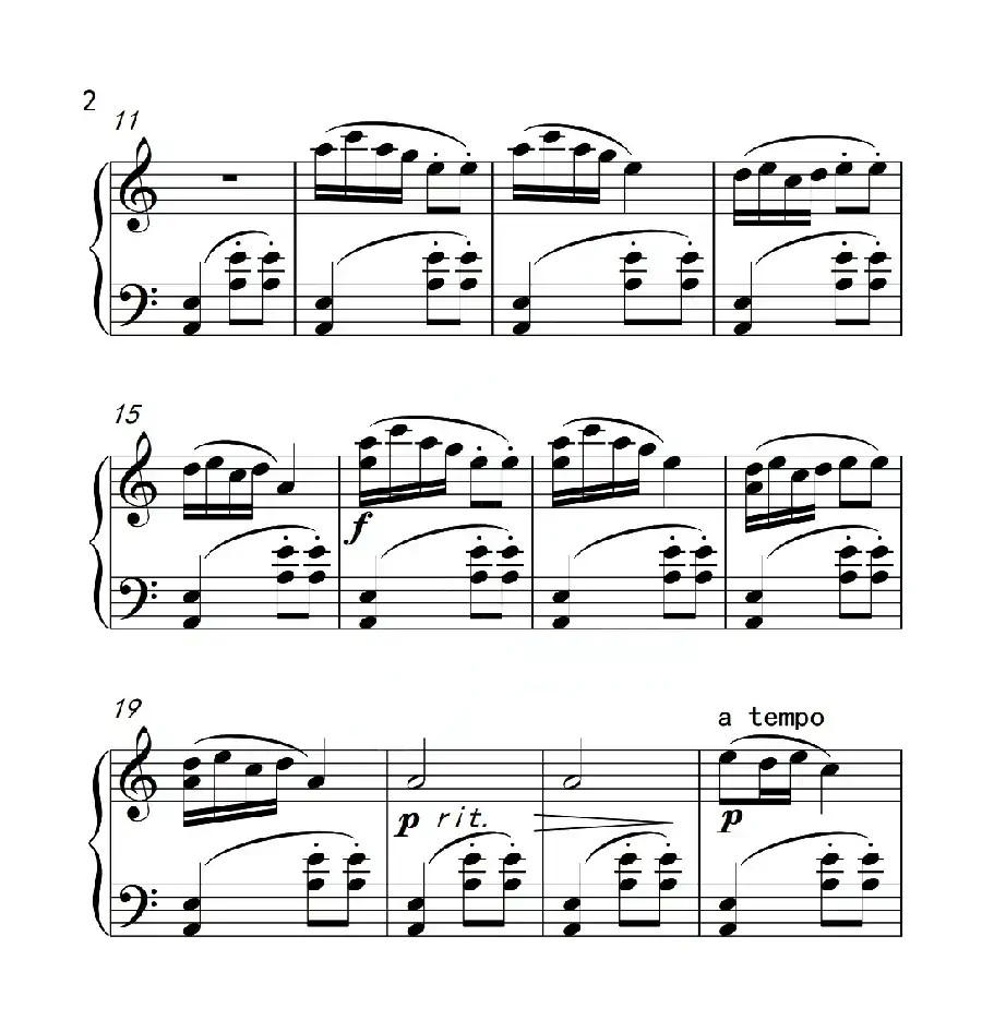 第二级B组 拉骆驼(中国音乐学院钢琴考级作品1~6级)