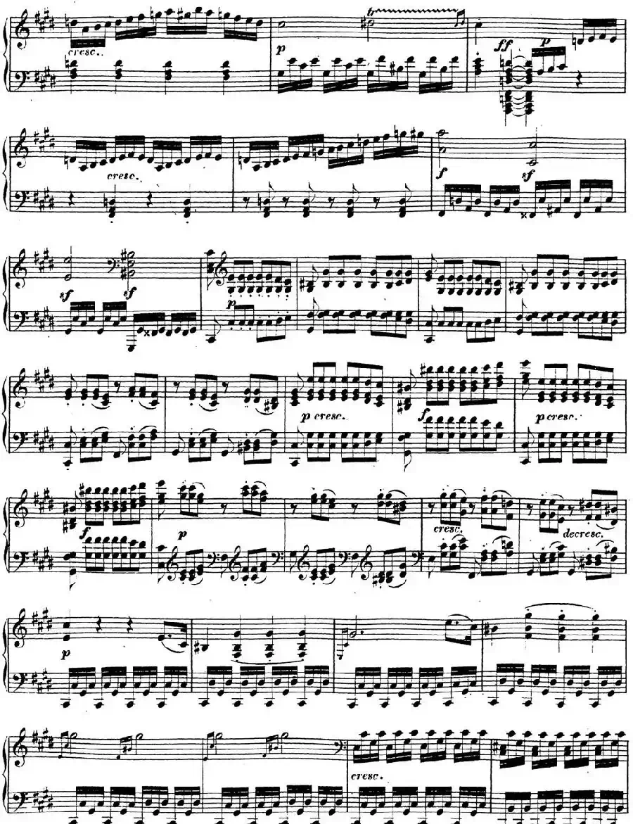 贝多芬钢琴奏鸣曲14 月光 升c小调 Op.27 No.2 C-sharp minor