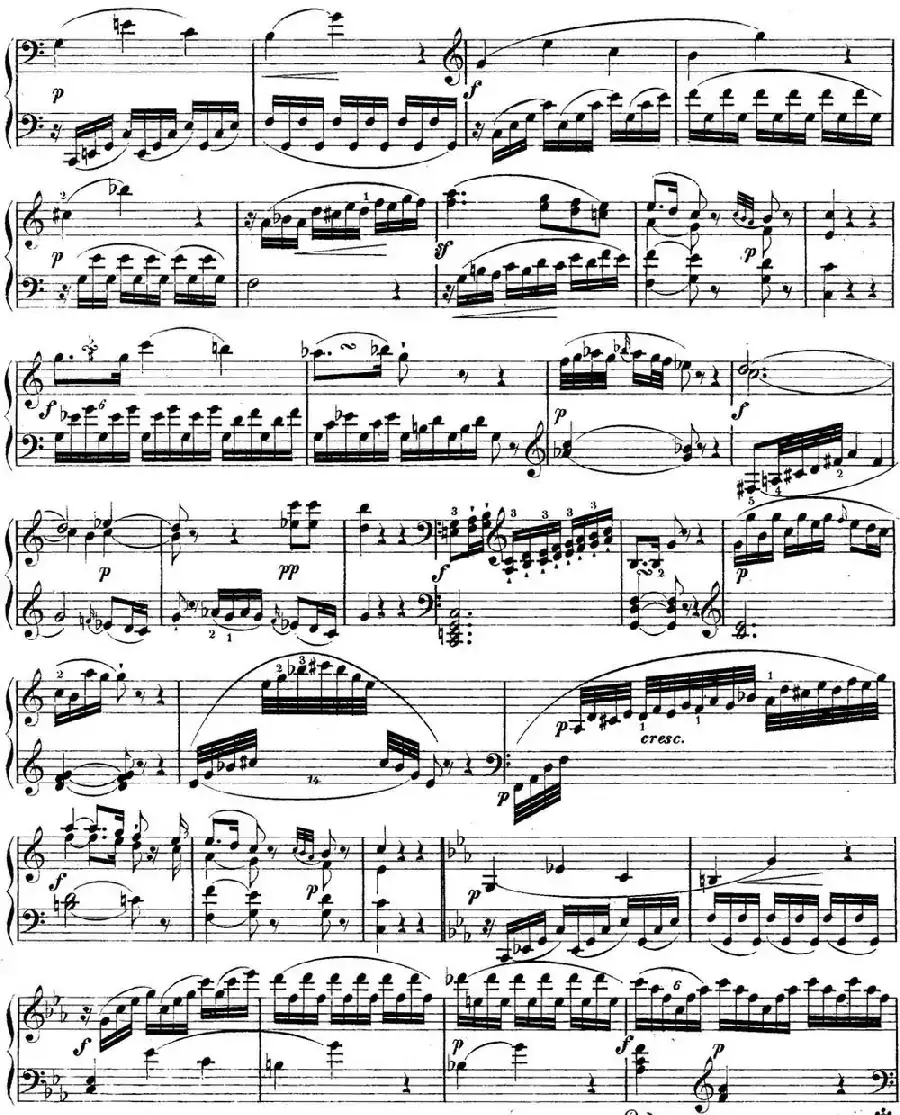 海顿 钢琴奏鸣曲 Hob XVI 48 in C major