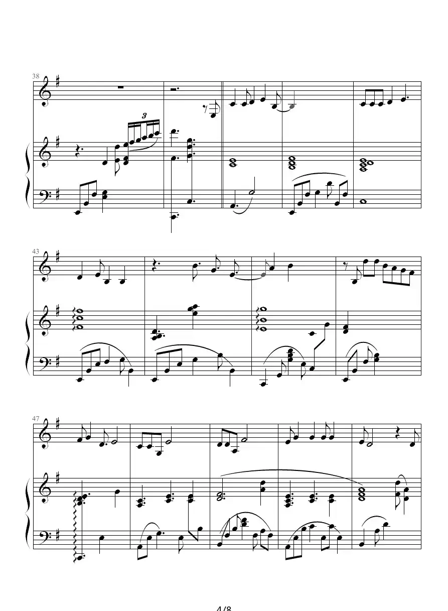 Ending（钢琴伴奏谱）