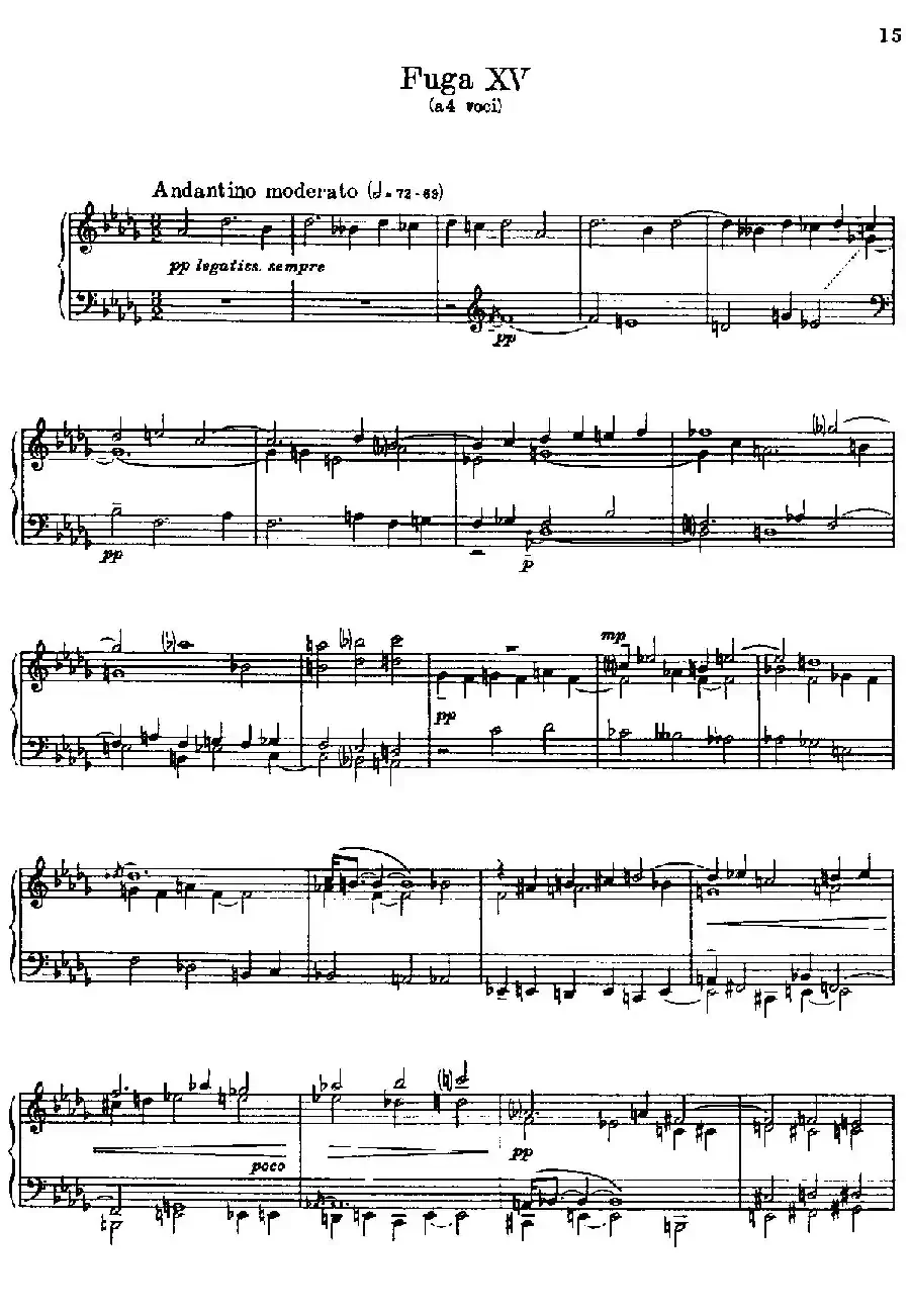 24 Preludes and Fugues Part.2 Op.45（24首前奏曲与赋格·第二部分·15）