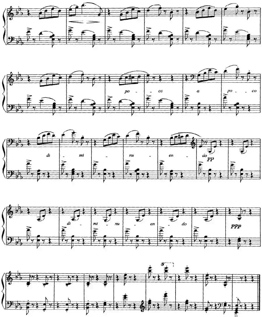 柴可夫斯基18首钢琴小品Op.72（11.Valse bluette）