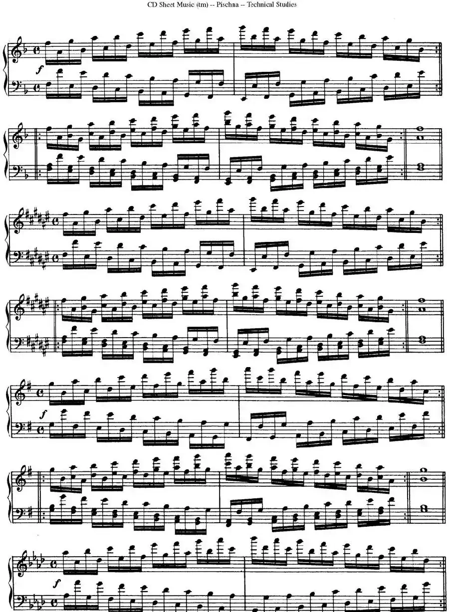 Technical Studies 60 Progressive Exercises （60首钢琴循序渐进练习曲 P51——60）