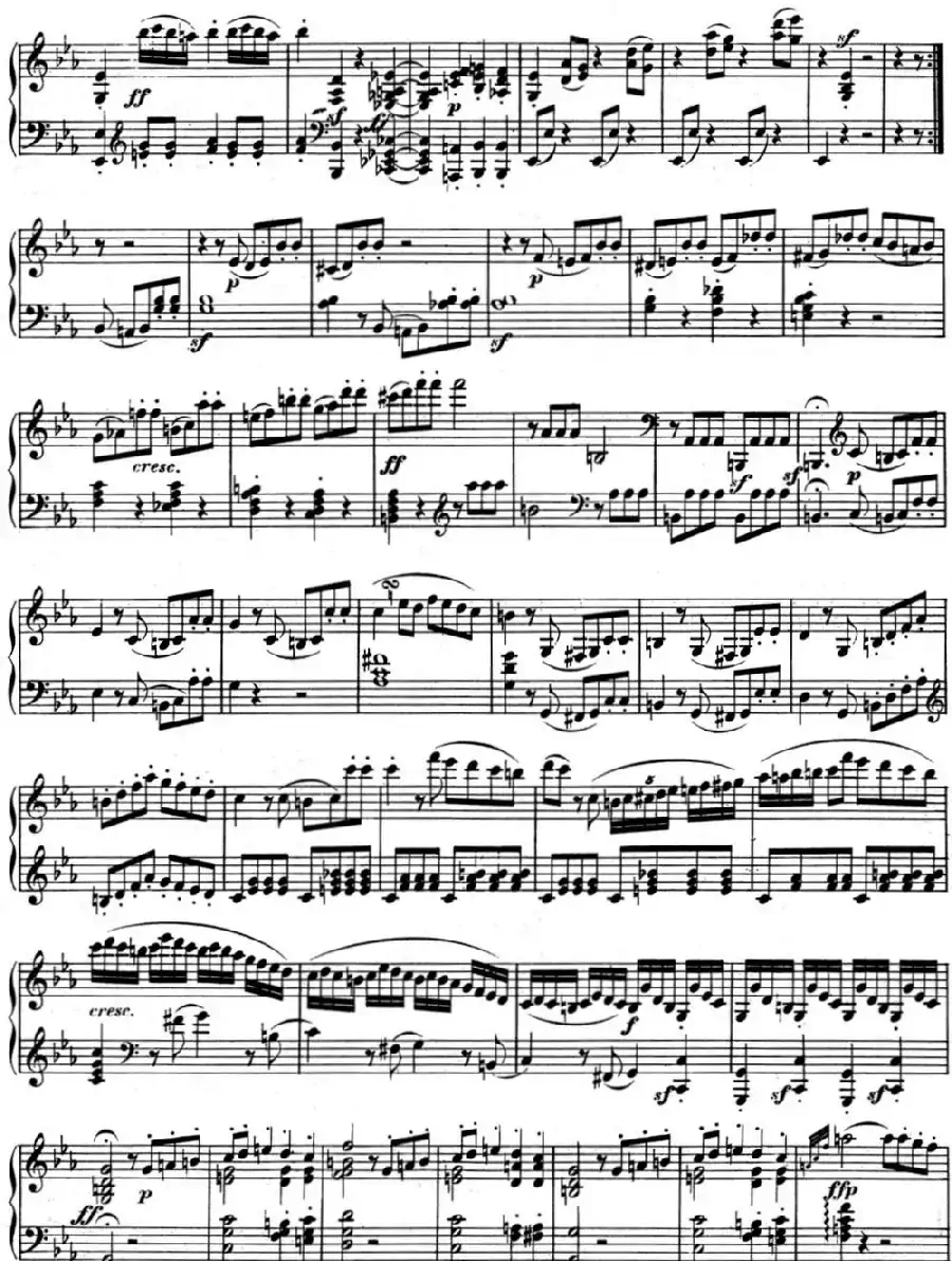 贝多芬钢琴奏鸣曲05 c小调 Op.10 No.1 C minor