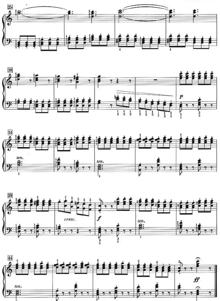 50首莱蒙钢琴练习曲 作品37(NO.28)