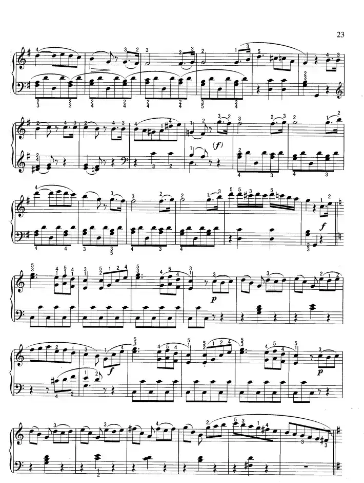 奏鸣曲（G大调）