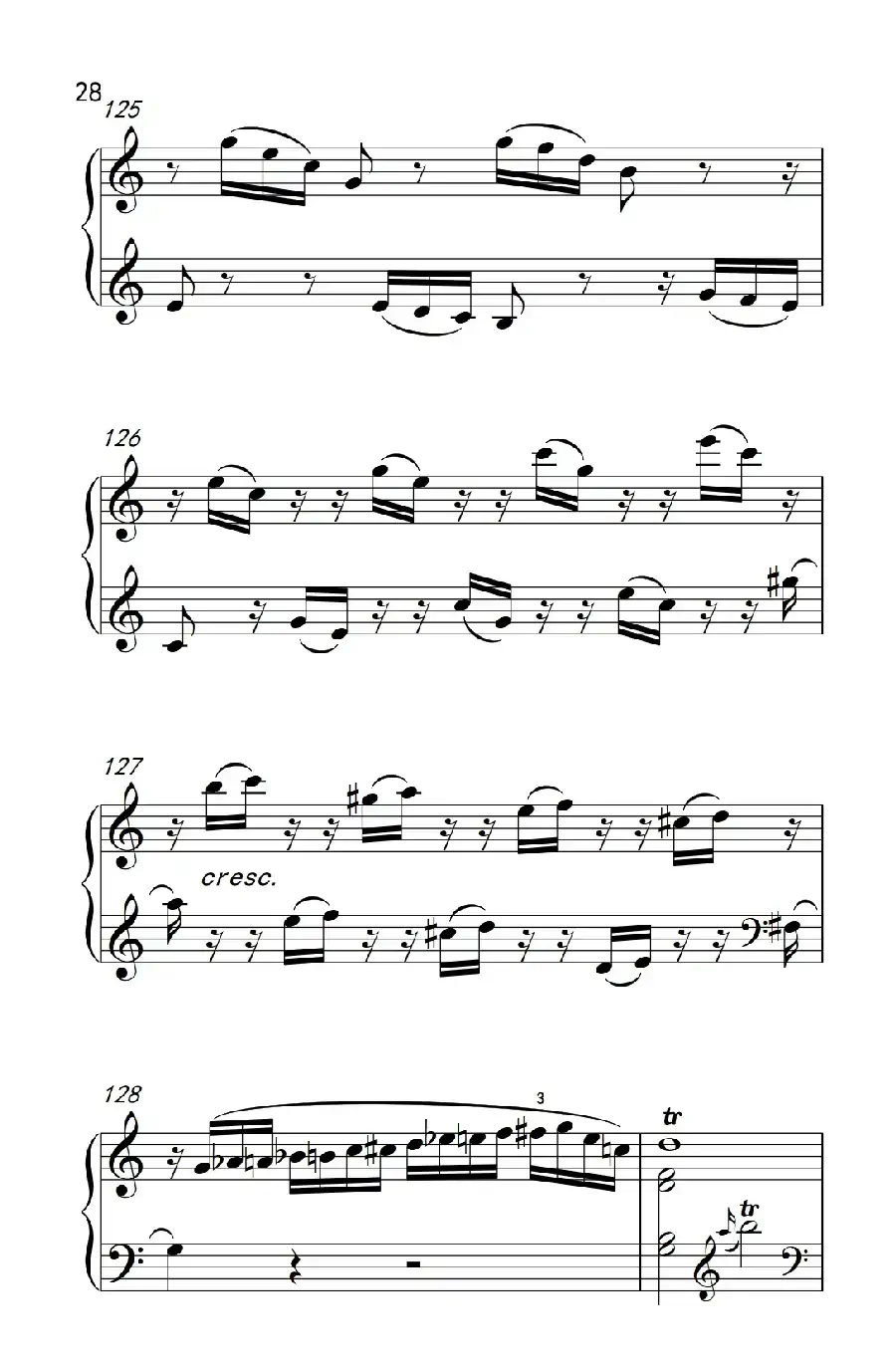 第九级1.C大调奏鸣曲 第一乐章 Hob.XVI 50（中央音乐学院 钢琴（业余）考级教程 7-9级）