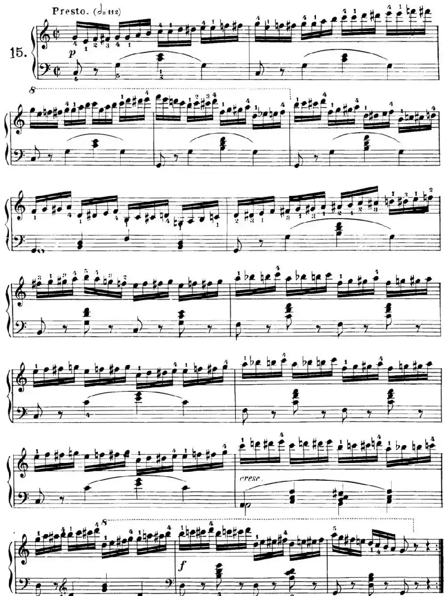 40首车尔尼Op.299钢琴快速练习曲（NO.15）