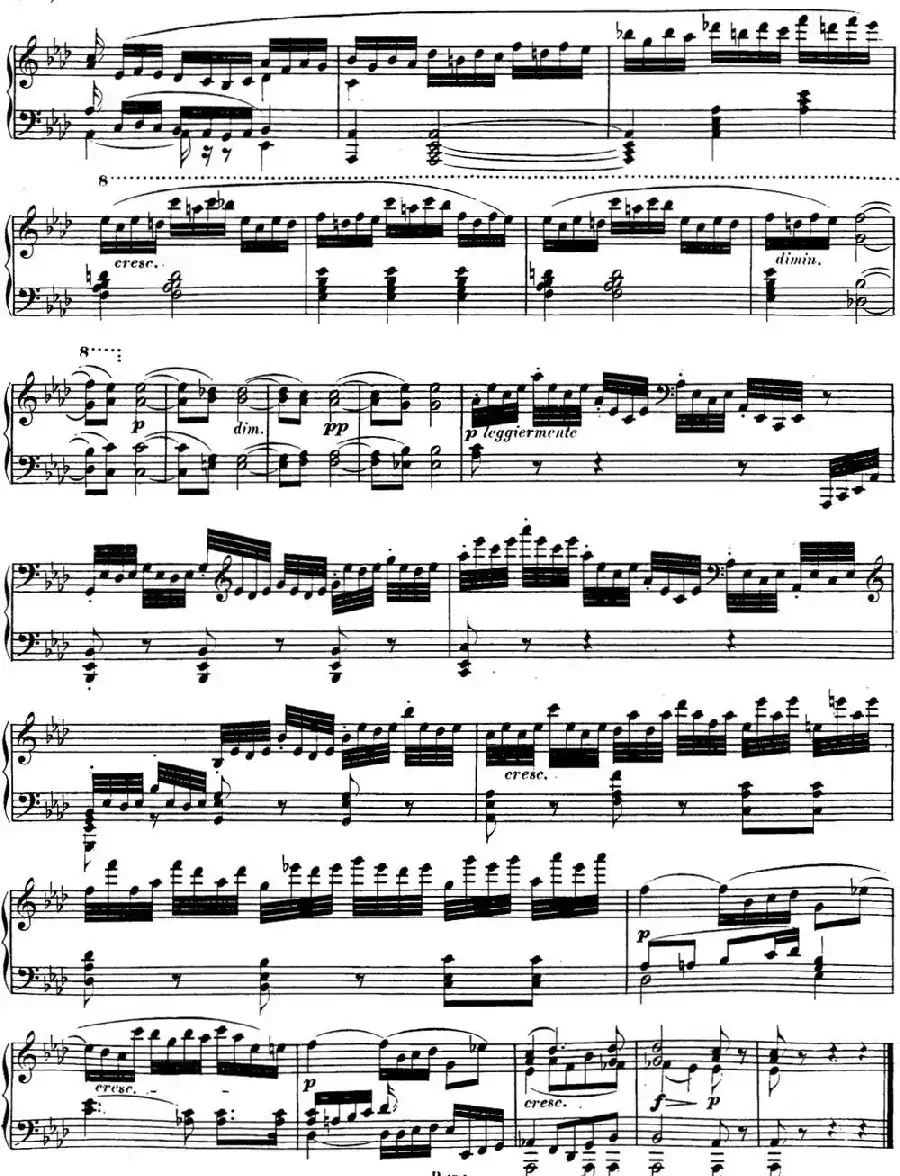 贝多芬钢琴奏鸣曲31 降A大调 Op.110 A-flat major