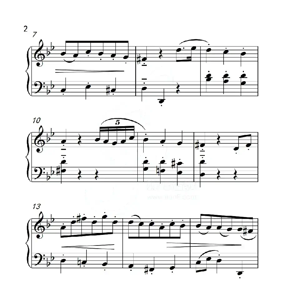 第五级B组 音乐小品(中国音乐学院钢琴考级作品1~6级)