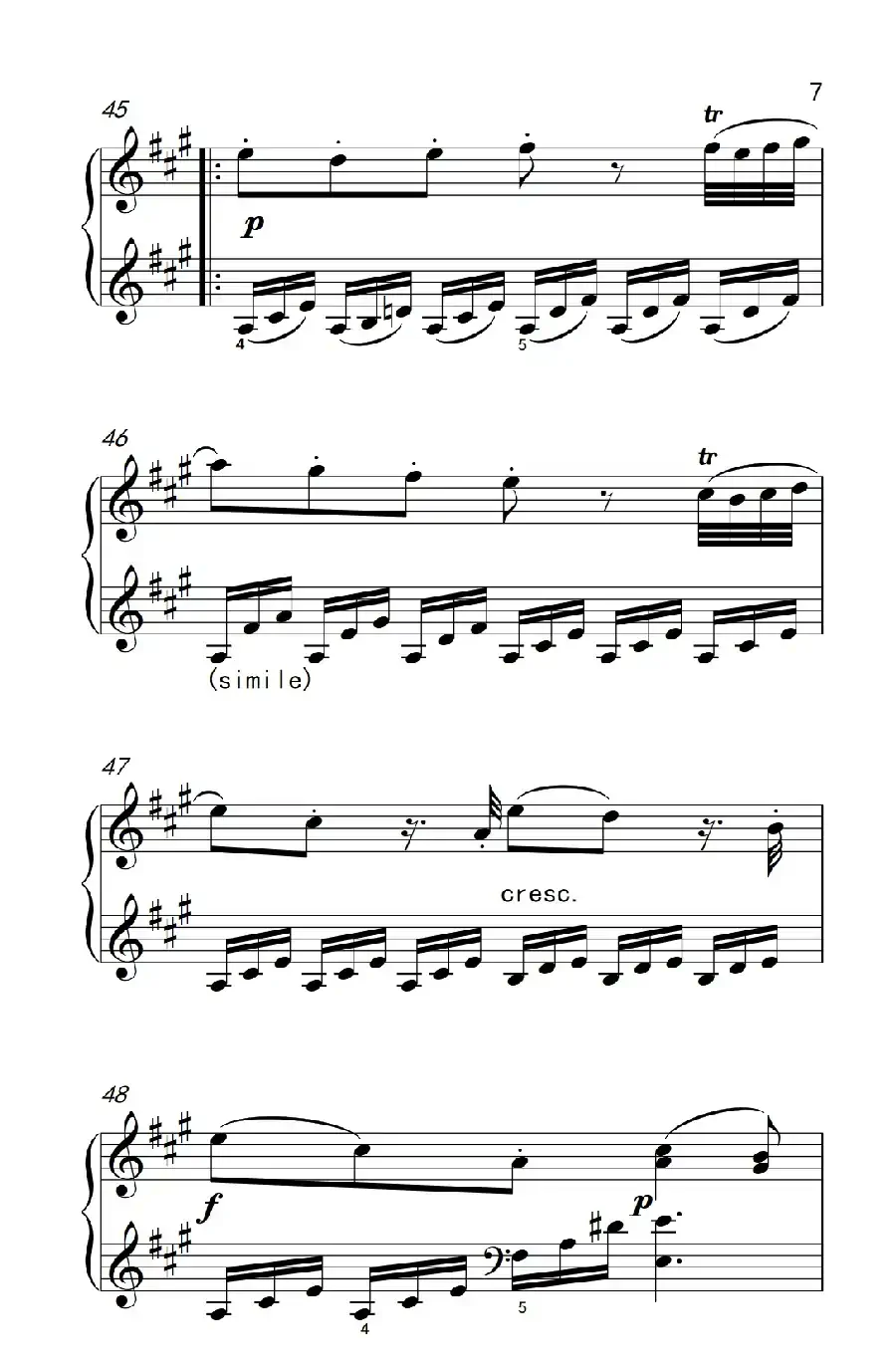 A大调钢琴奏鸣曲 优雅的行板