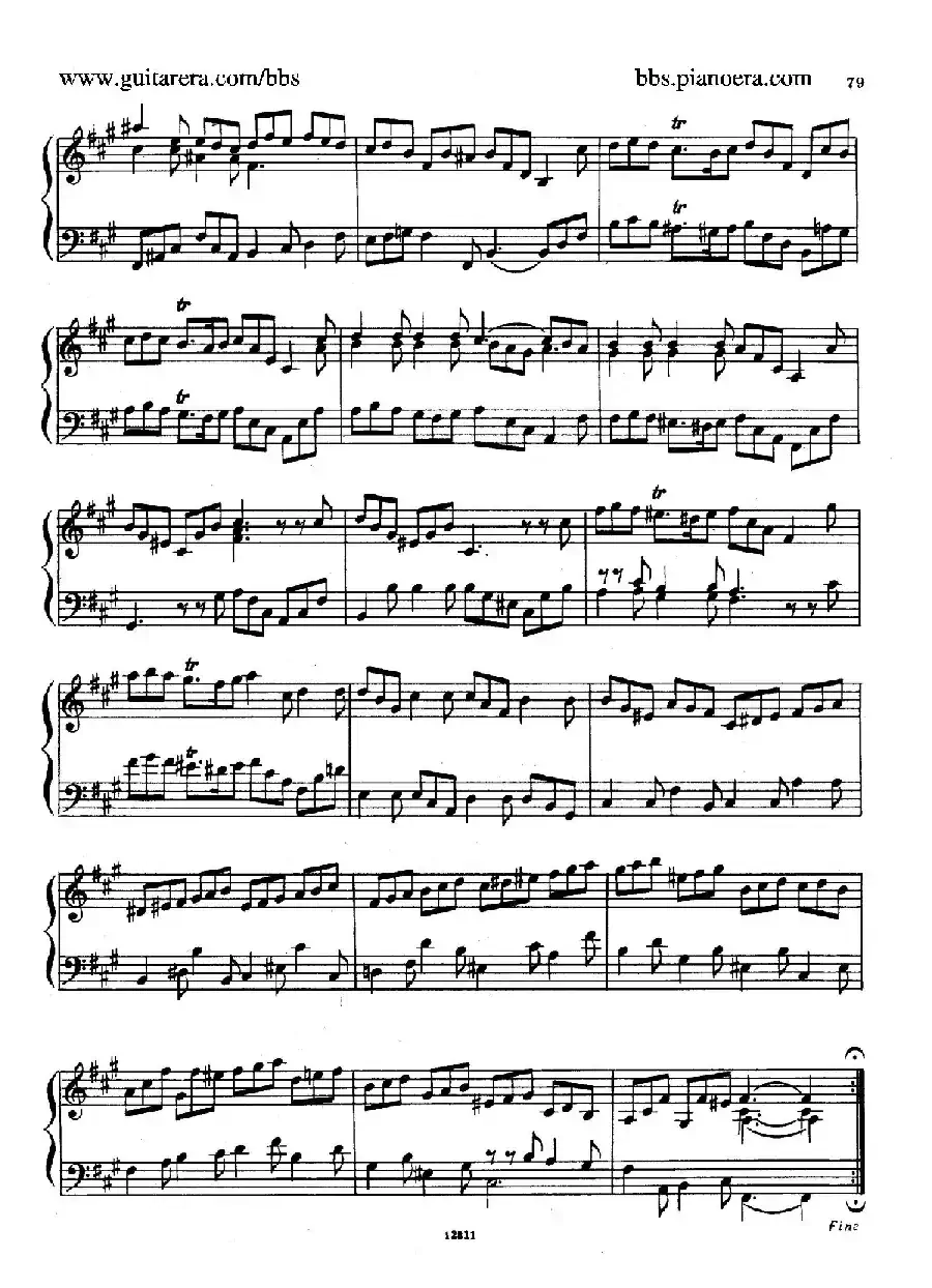 Suite No.6 in f-sharp Minor HWV 431（升f小调第六组曲）