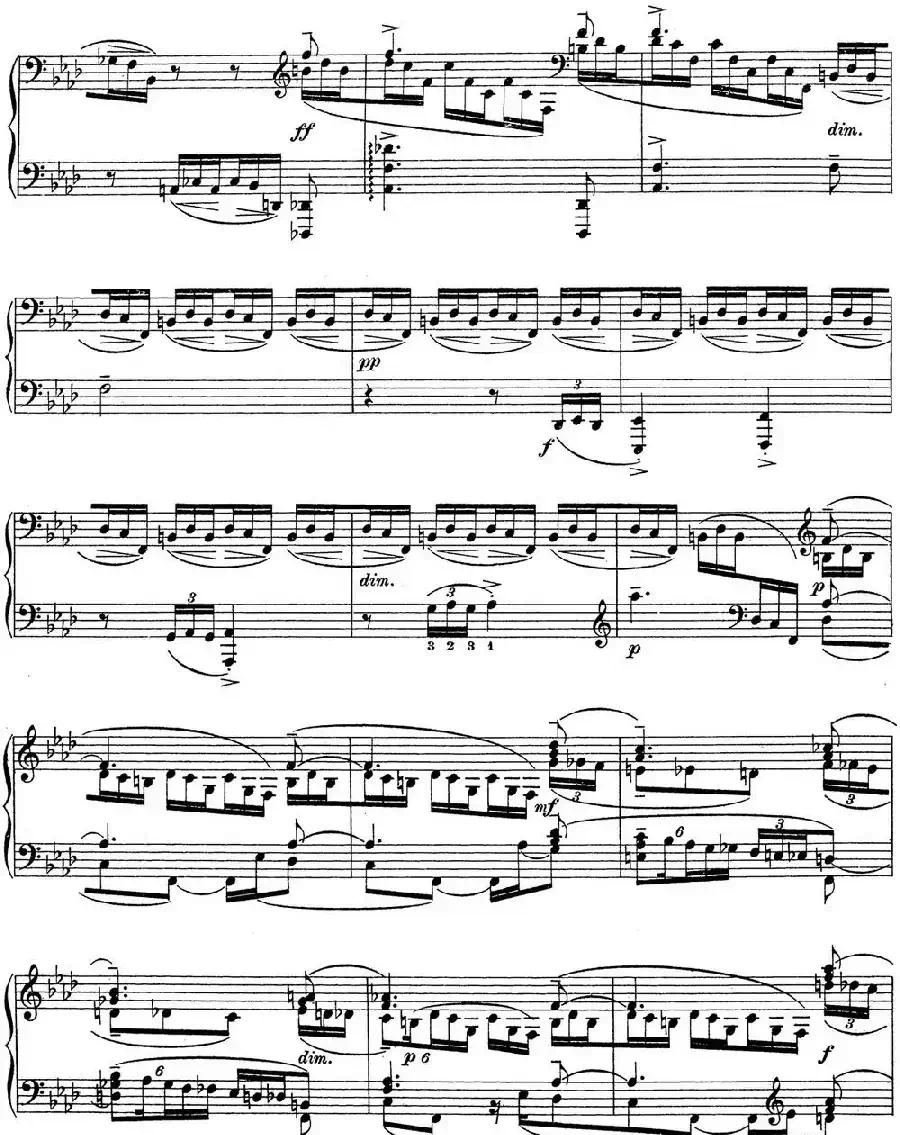 拉赫玛尼诺夫 钢琴前奏曲17 F小调 Op.32 No.6