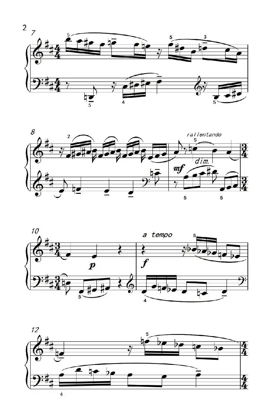 主题和转位(巴托克 小宇宙 钢琴教程 4)