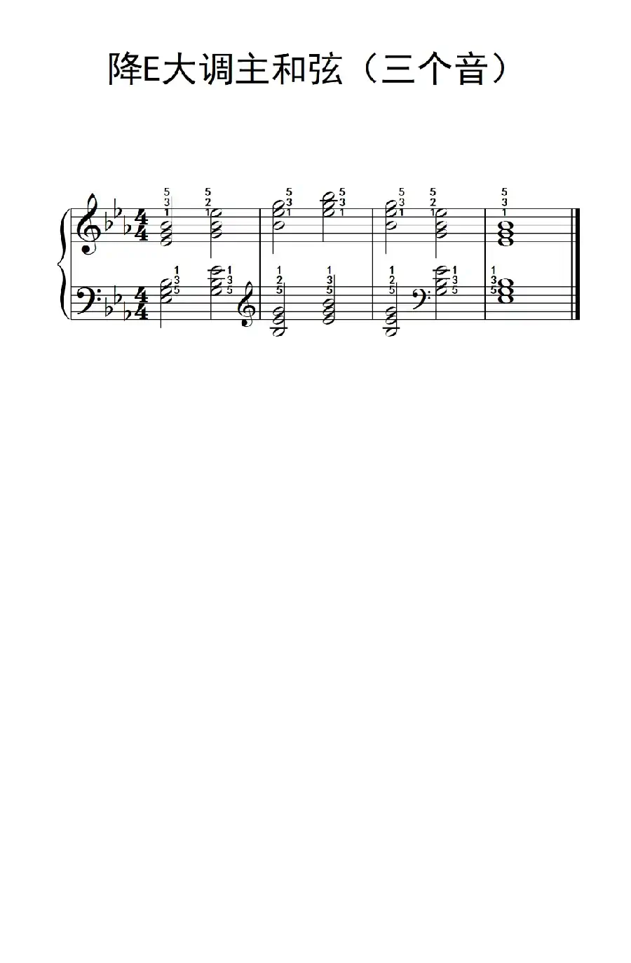 降E大调主和弦(三个音)(孩子们的钢琴音阶、和弦与琶音 2)