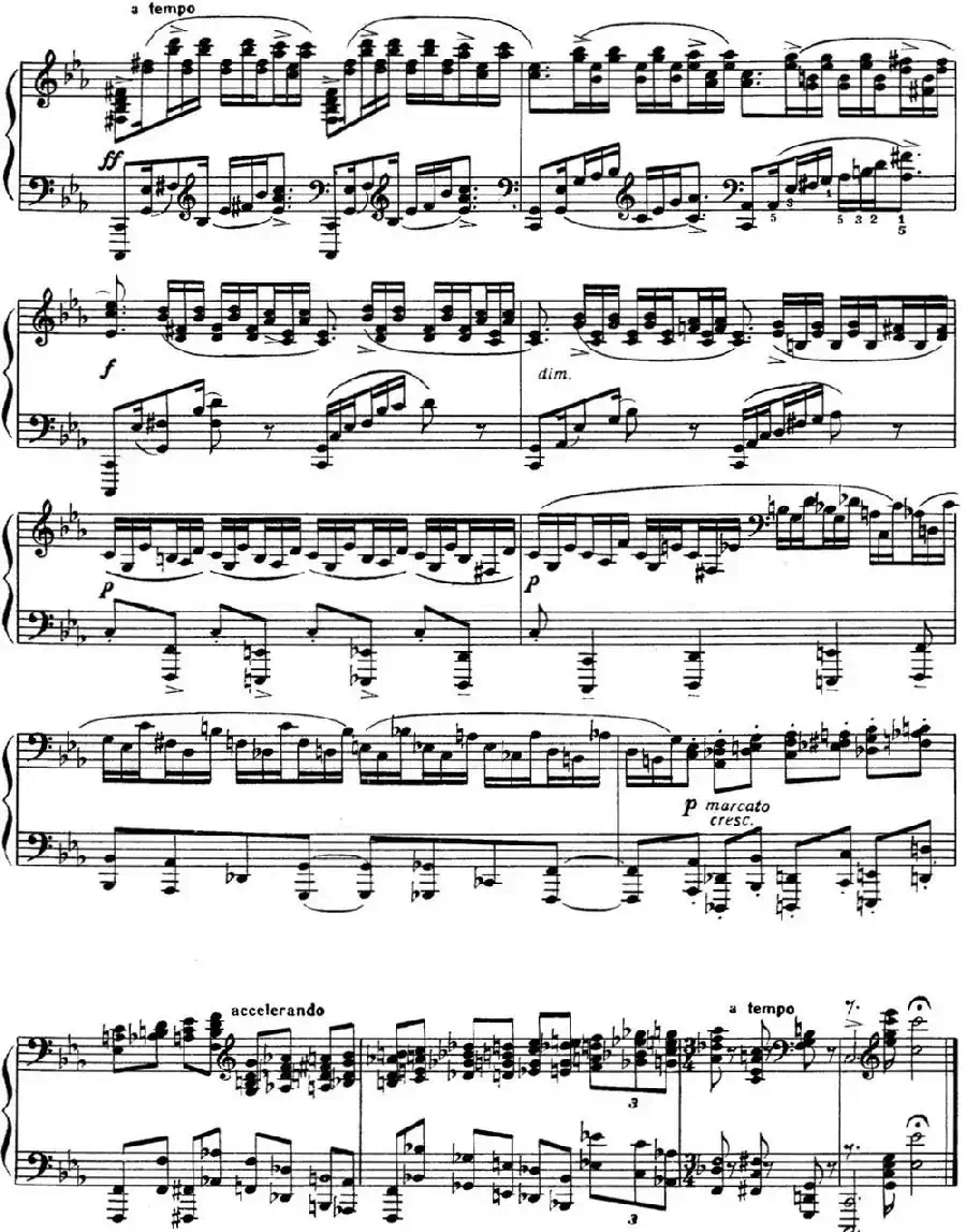 拉赫玛尼诺夫 音画练习曲9或10 Etudes tableaux Op.39 No.1