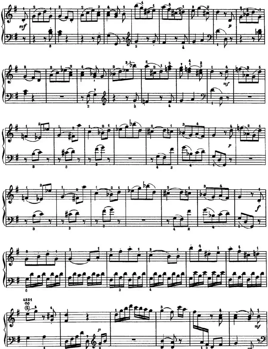 海顿 钢琴奏鸣曲 Hob XVI 27 in G major