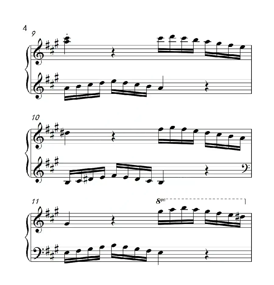 第四级A组 练习曲(中国音乐学院钢琴考级作品1~6级)