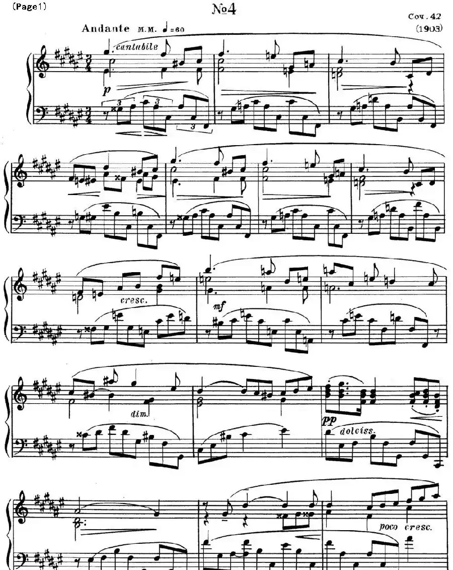 斯克里亚宾8首钢琴练习曲 Op42（No.4 Alexander Scriabin Etudes）