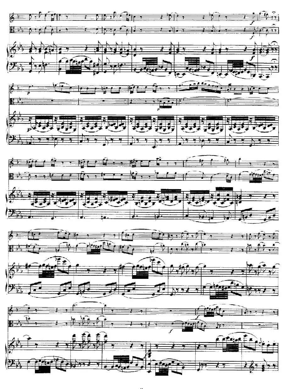 Piano Trio no.2 in E-flat Major K.498（降E大调钢琴三重奏）