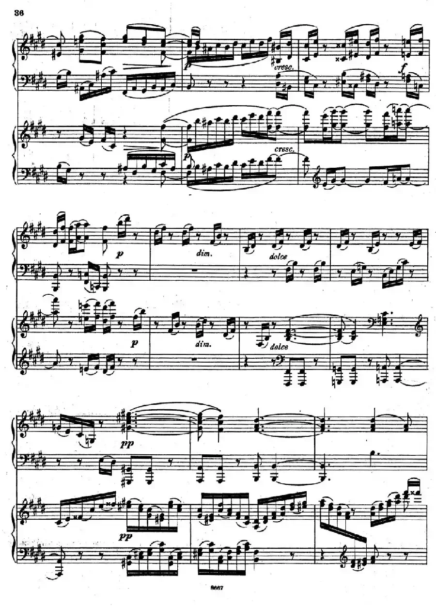 Symphony No.4 in e Minor Op.98（e小调第四交响曲·双钢琴）
