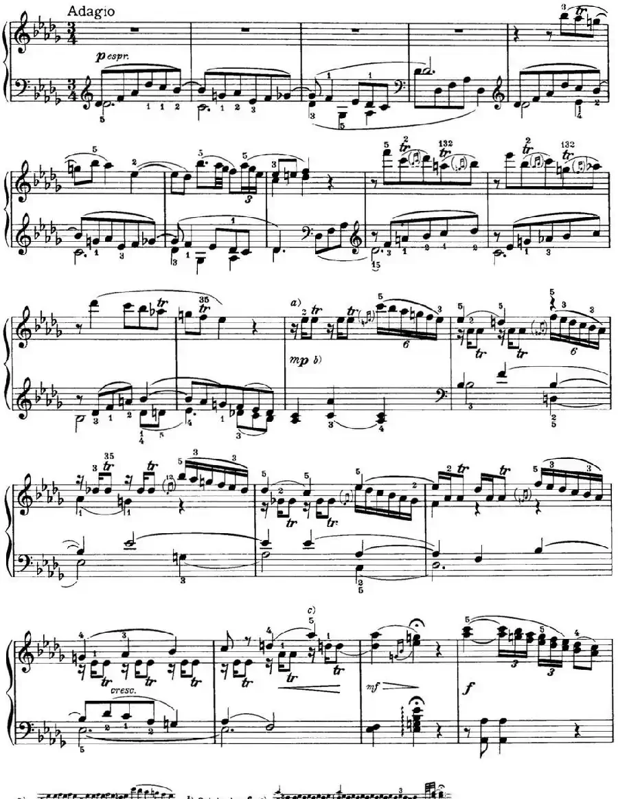 海顿 钢琴奏鸣曲 Hob XVI 46 Divertimento Ab major