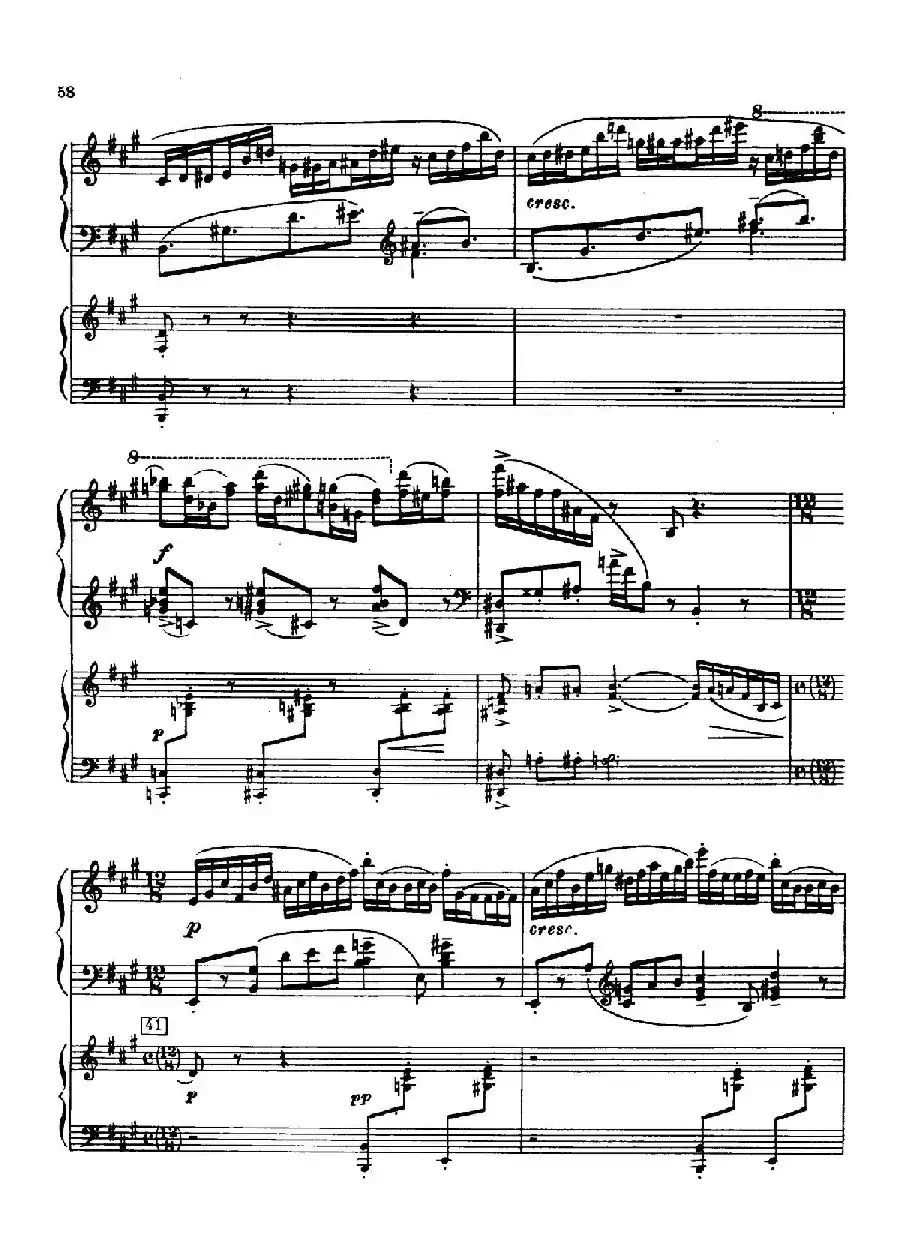 升f小调第一钢琴协奏曲 Op.1（双钢琴版）