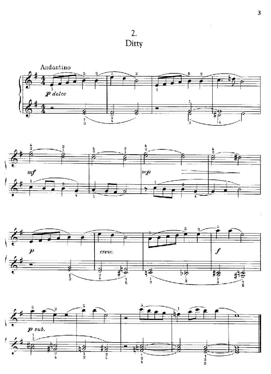 Thirty Pieces For Children Op.27（30首儿童钢琴曲 1—5）
