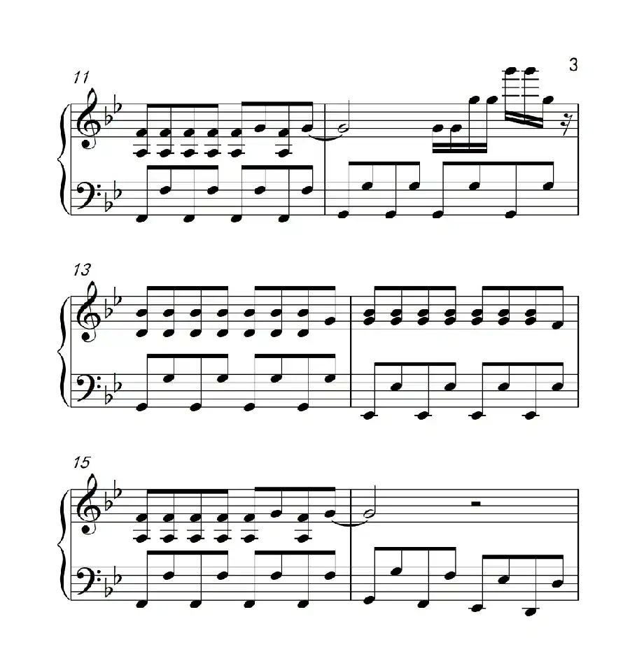 小苹果(《弹吧音教》制谱版)