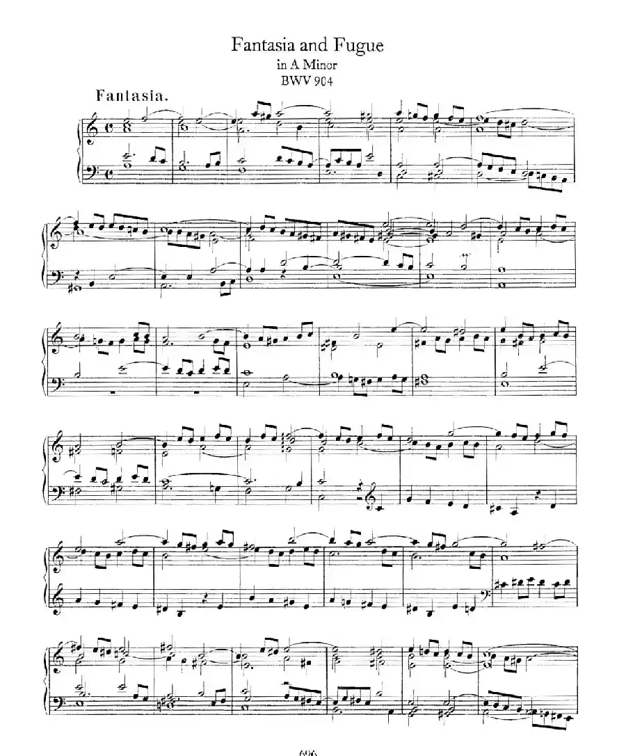 Fantasia and Fugue in a Minor BWV 904（a小调幻想曲与赋格）