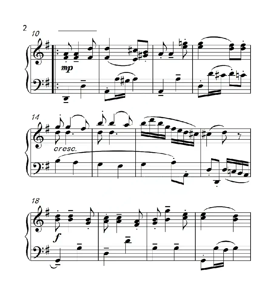 第三级 诙谐曲（中国音乐学院钢琴考级作品1~6级）