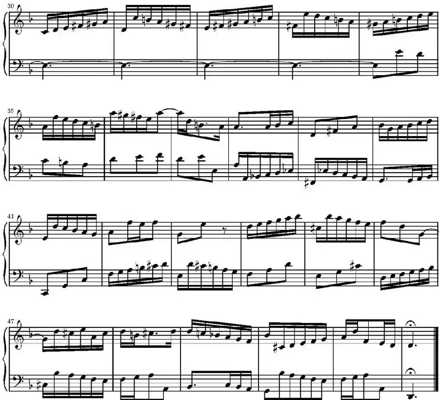 15首巴赫二部创意曲集（NO.4）