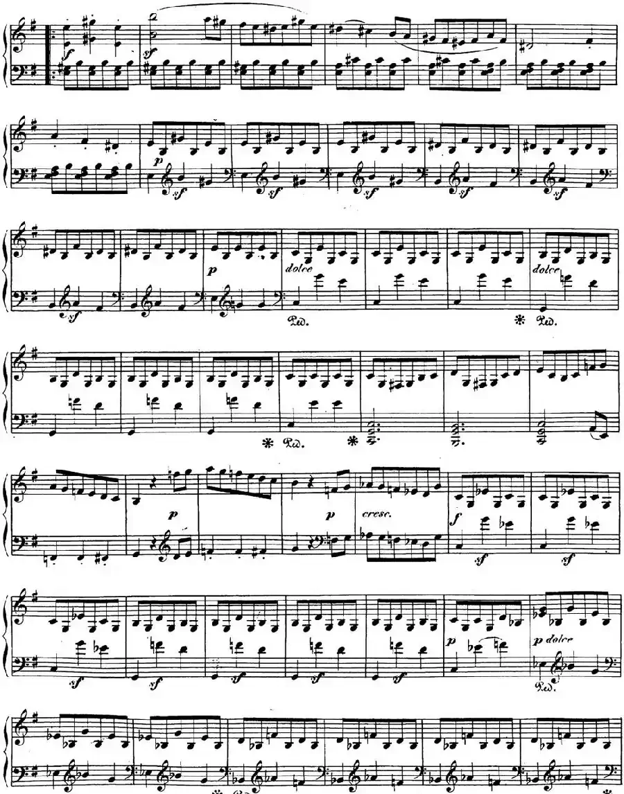 贝多芬钢琴奏鸣曲25 杜鹃 G大调 Op.79 G major