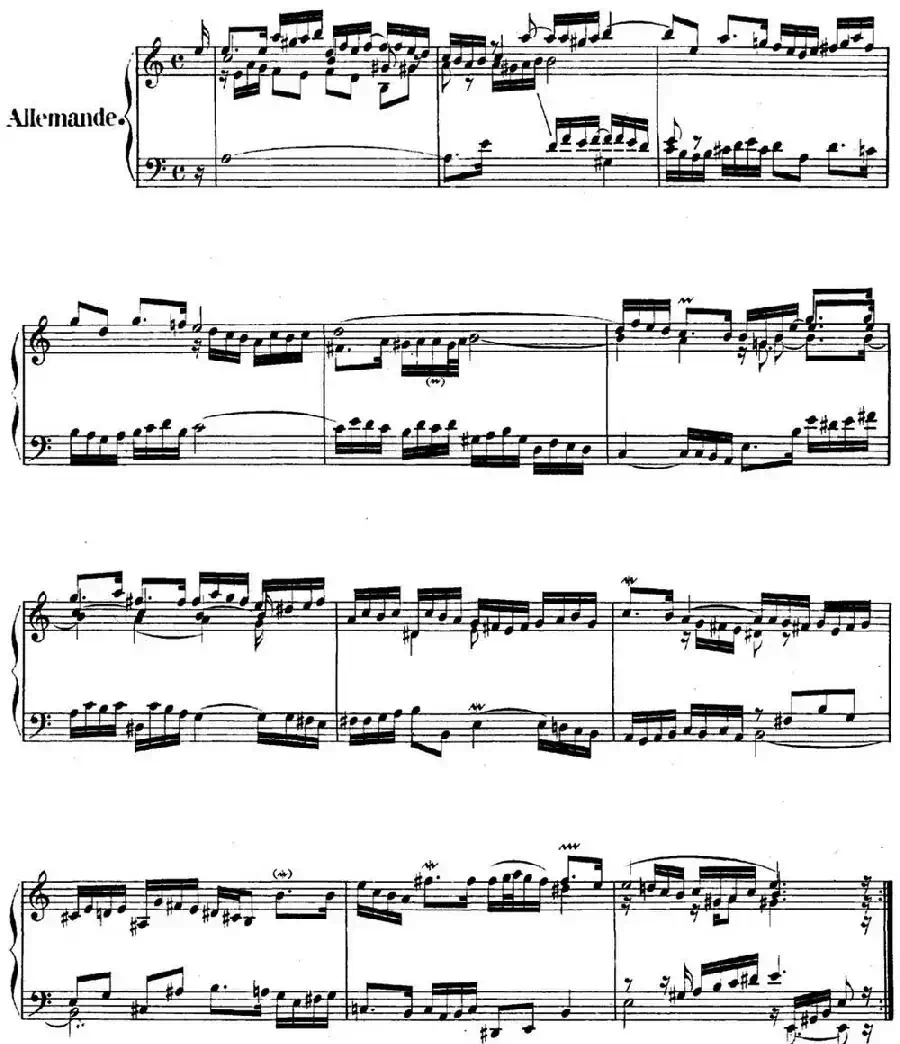 英国组曲No.2 巴赫 a小调  2nd Suite BWV 807