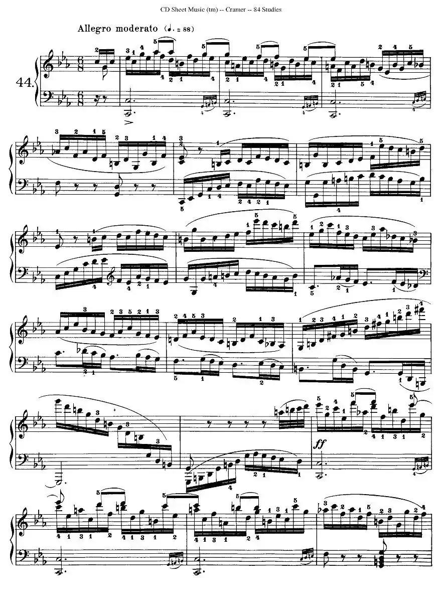 Cramer - 84 exercices（41—45）（克拉莫84首钢琴练习曲）