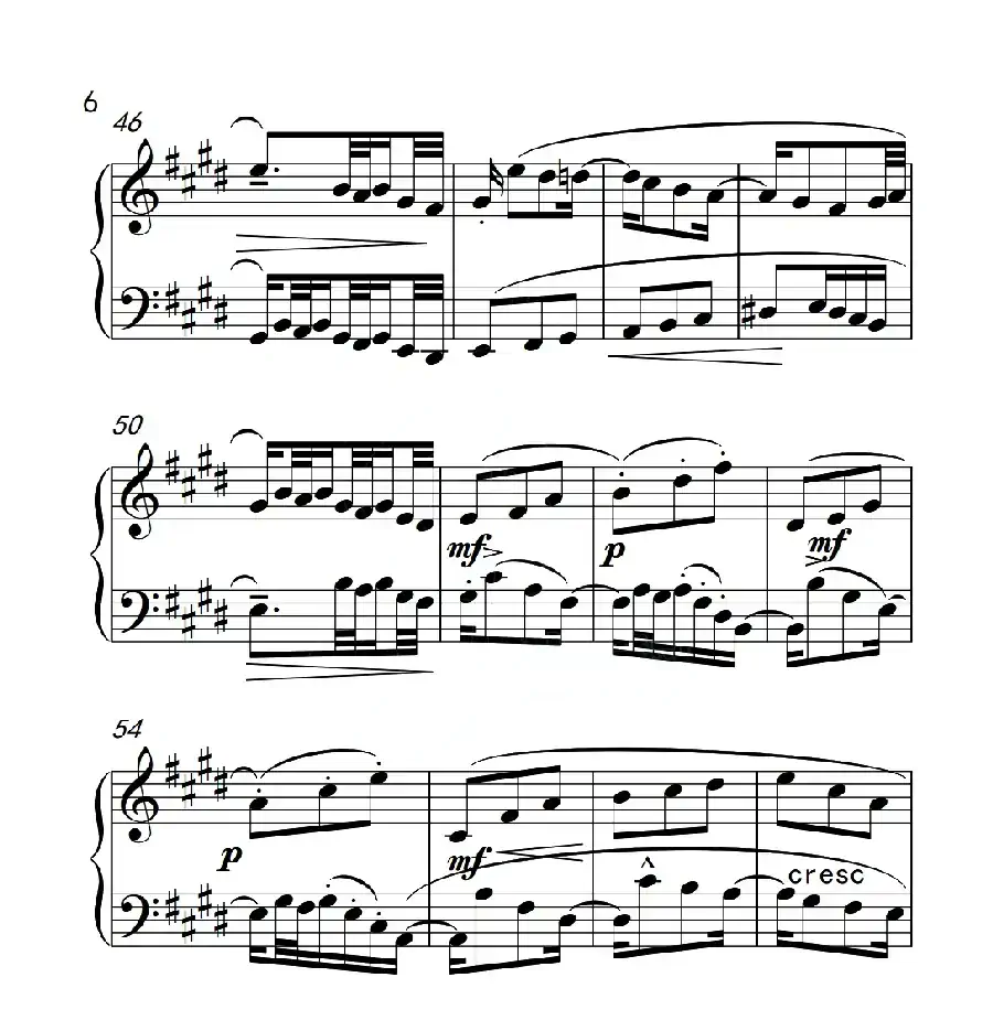 第六级A组 二部创意曲(中国音乐学院钢琴考级作品1~6级)