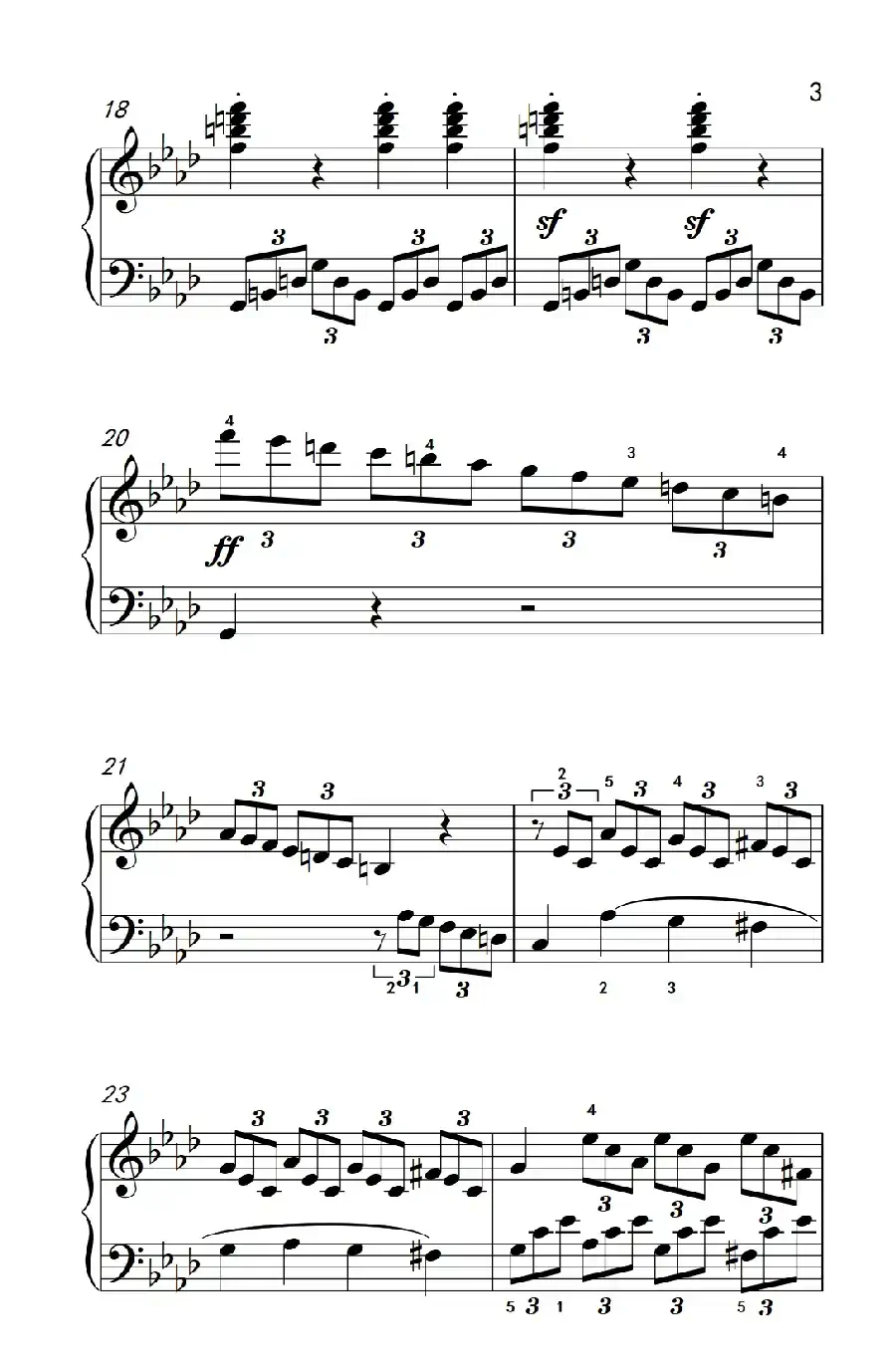奏鸣曲 Opus 2 Nr.1 第四乐章(贝多芬奏鸣曲集 1)
